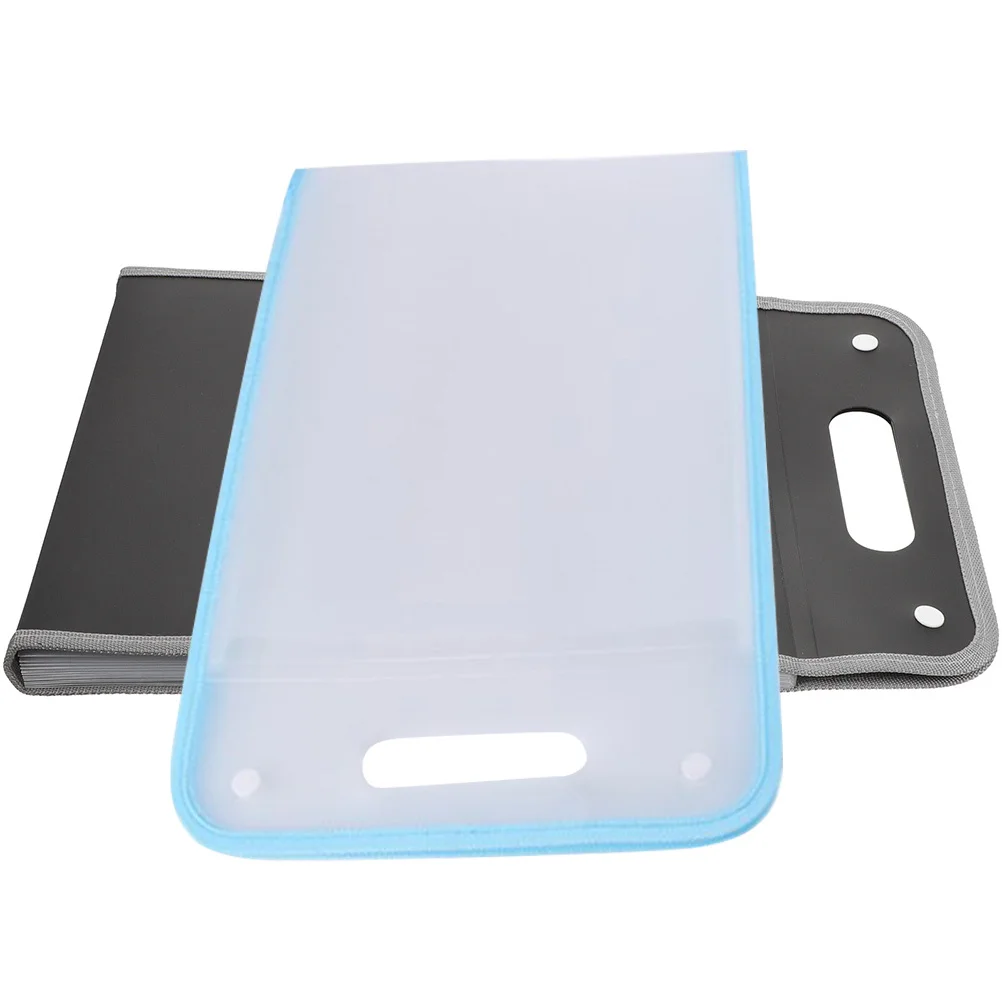 

2pcs Expanding Folder Accordion Organizer For Documents Checks Receipts Portable File Storage Bag Multiple Pockets Plastic