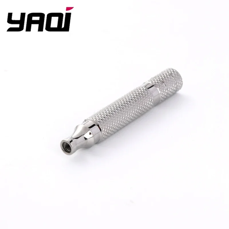 مقبض ماكينة حلاقة آمن من التيتانيوم المصقول من YAQI للرجال، تجربة حلاقة ناعمة، أداة تهذيب عالية الجودة