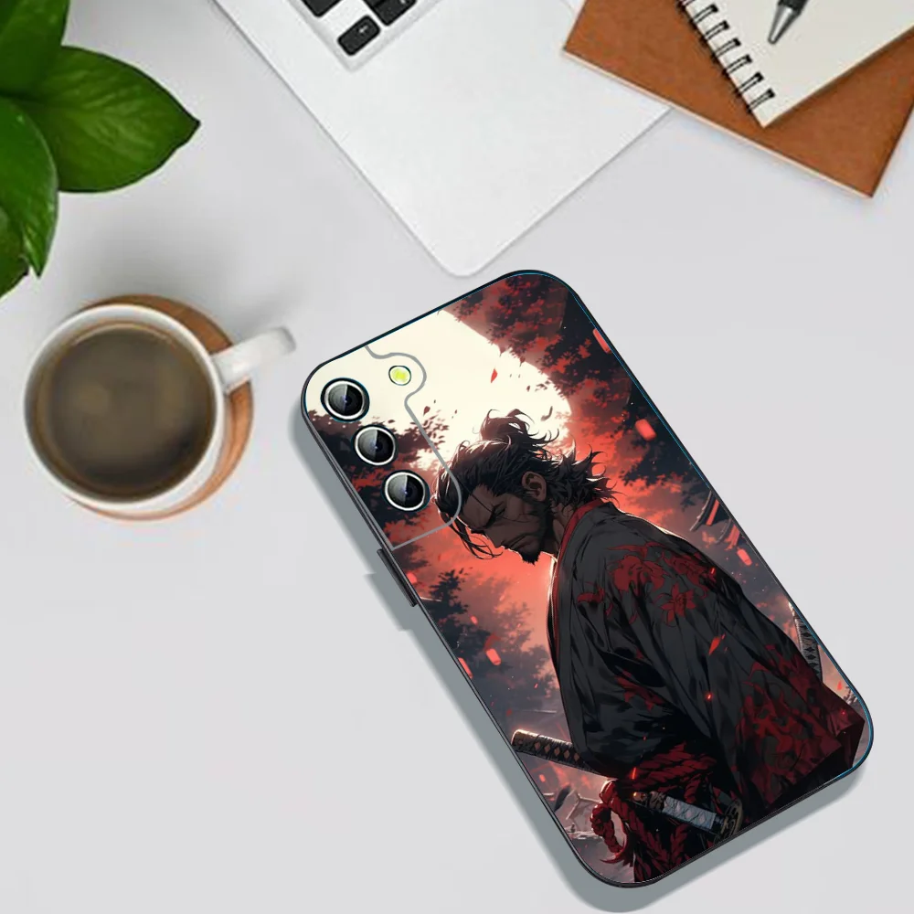 Japan Samurai M-Miyamoto Musashi Phone Case For Samsung Galaxy A52 A12 A51 S21 Edge S22ULTRA S23 S20LITE Plus Ultra Black Cover