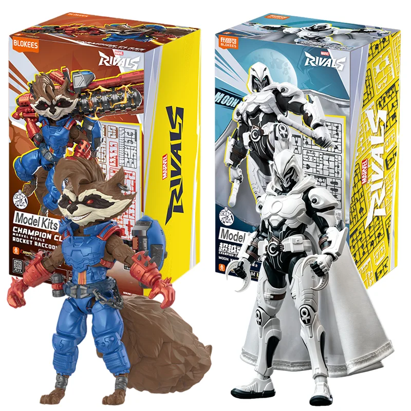 

Blockees Marvel Super-Heroes Guardians of the Galaxy Moon Knight Rocket Raccoon Assembled Mobile Collection Figure Toy