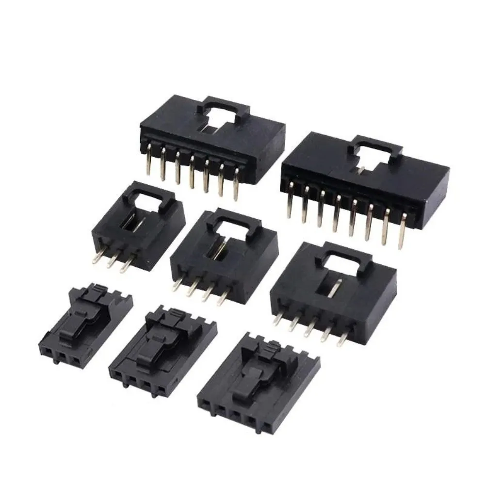5Sets Single Row Dupont Connector Kit Straight Pin With Buckle Crimp Terminal Right Angle Good Conductivity Dupont Connector PCB