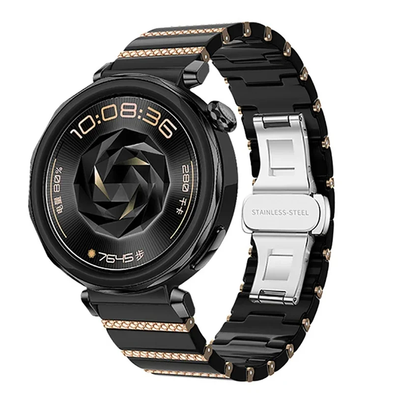 18mm Ceramics Strap for Huawei Watch GT5 Pro 42mm /GT5 41mm,Women