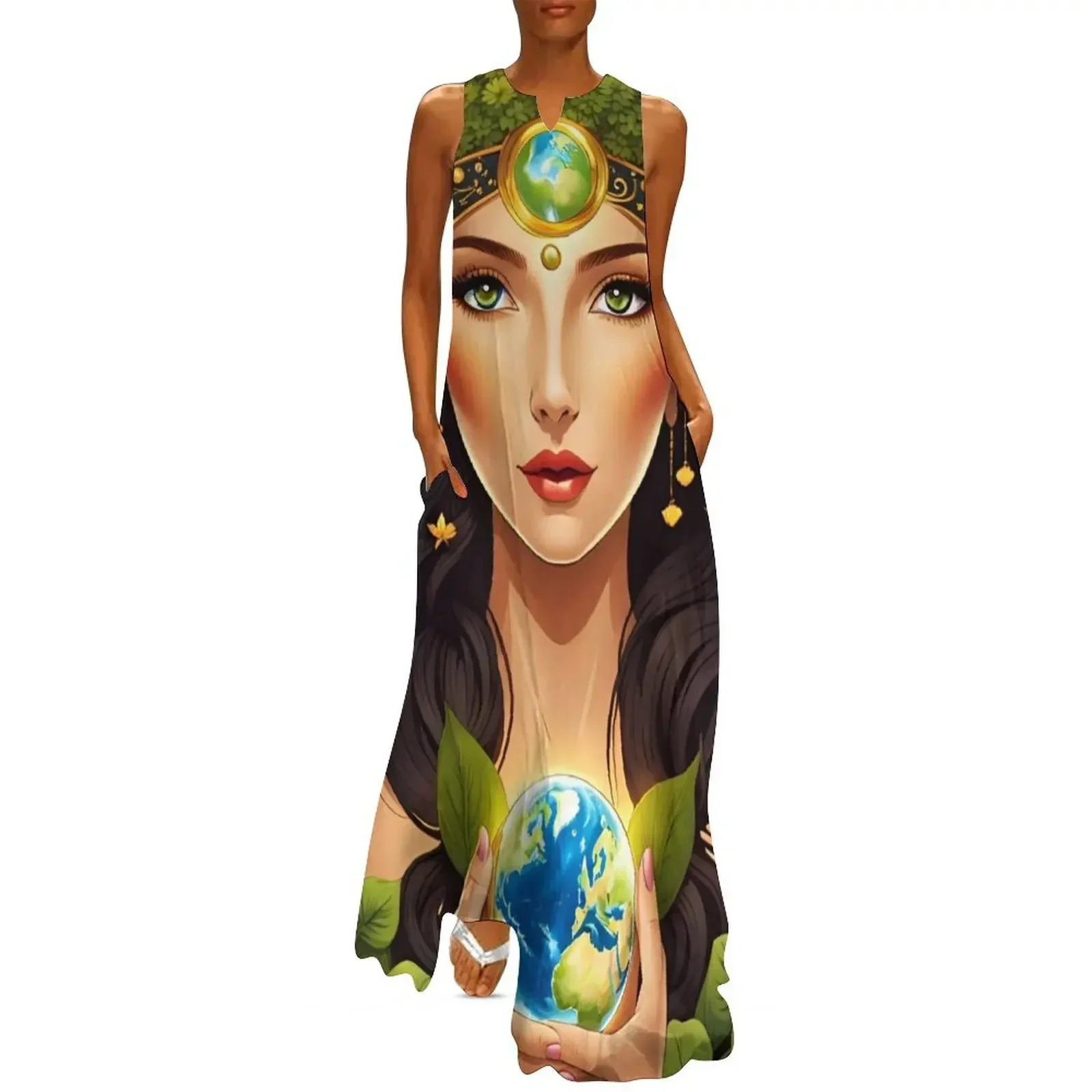 

The World. Tarot. Gaia. Long Dress Casual dresses festival outfit women womens clothing birthday dress Dress