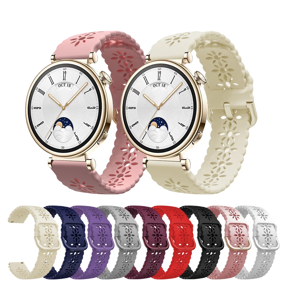 

Силиконовый ремешок 18 мм для Huawei Watch Gt4, 41 мм, официальный спортивный оригинальный ремешок, аксессуары для часов Huawei Watch GT4 41 мм