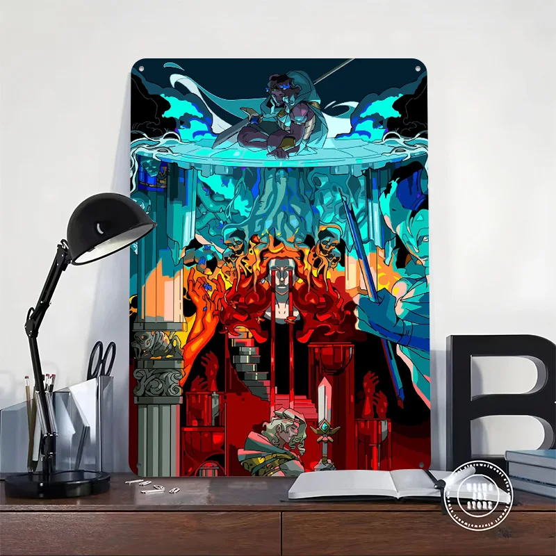 Hades Game Art Tinplate Poster Customized Wall Art Vintage Metal Signs Retro Tin Plaque for Decoration Bedroom Custom Plate Home