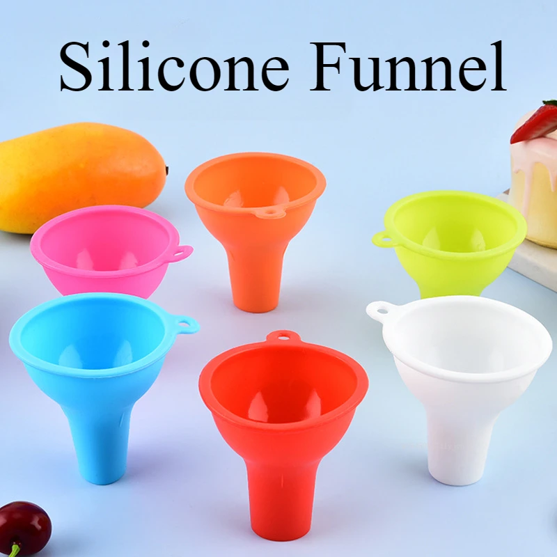 1 Pcs Silicone Funnel Large and Wide Diameter Multi-functional Funnel Pour Oil Milk Powder Beans Dispense Funnel Kitchen Gadgets