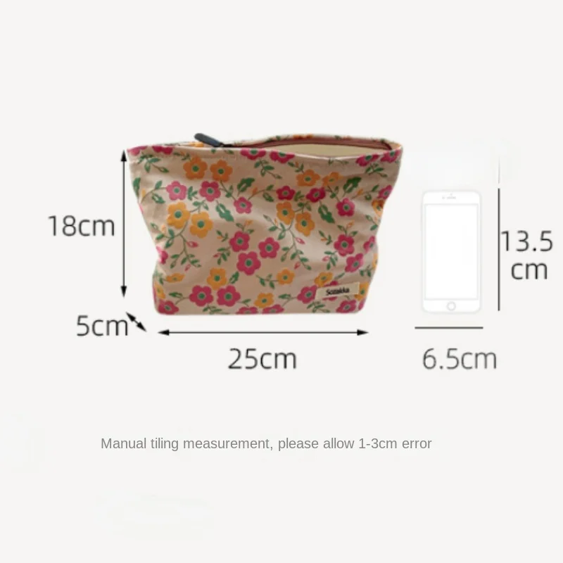 Fashion Simple Floral Jacquard Cosmetic Bag borsa per il trucco da viaggio di grande capacità borsa per la cura della pelle borsa da toilette