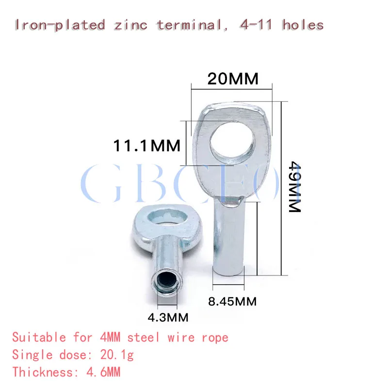 Gym Cable Steel Wire Rope Accessories Cable Machine Fitness Equipment Exercise Metal Limit Ball Terminals Gasket M8 M11