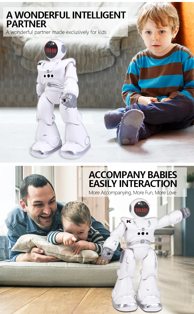 Programming Automatic Presentation Intelligent RC Robot JJRC R18 RC Robot Gesture Sensor Smart Robots Toys For Boys Children