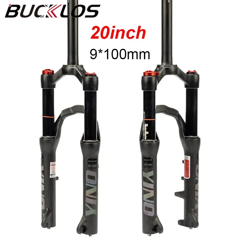 BUCKLOS 20 Inch Air Mountain Bike Suspension Fork 1-1/8