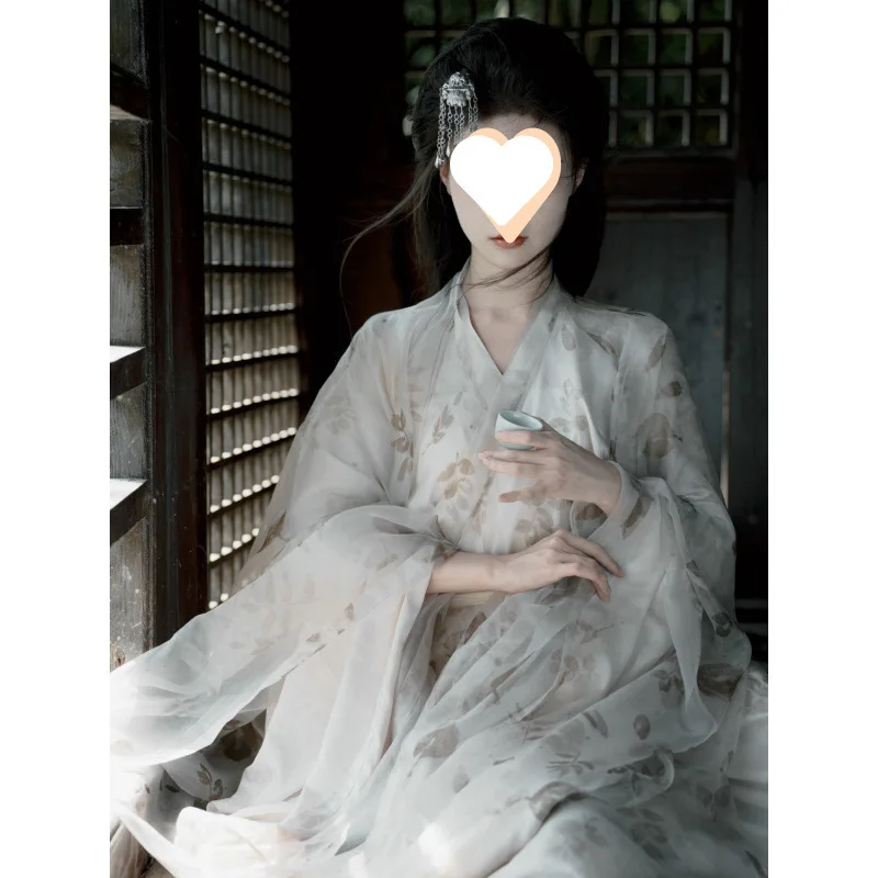 

Новые китайские традиционные костюмы, женский китайский костюм Хань для взрослых, юбка Ru древней династии, прямая юбка, древний костюм с принтом тай-дай