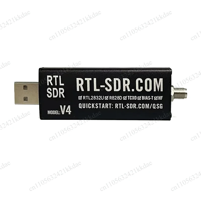 For RTL-SDR Blog V4 RTL SDR V4 R828D RTL2832U 1PPM TCXO SMA RTLSDR Software Defined Radio Receiver with Multipurpose Antenna