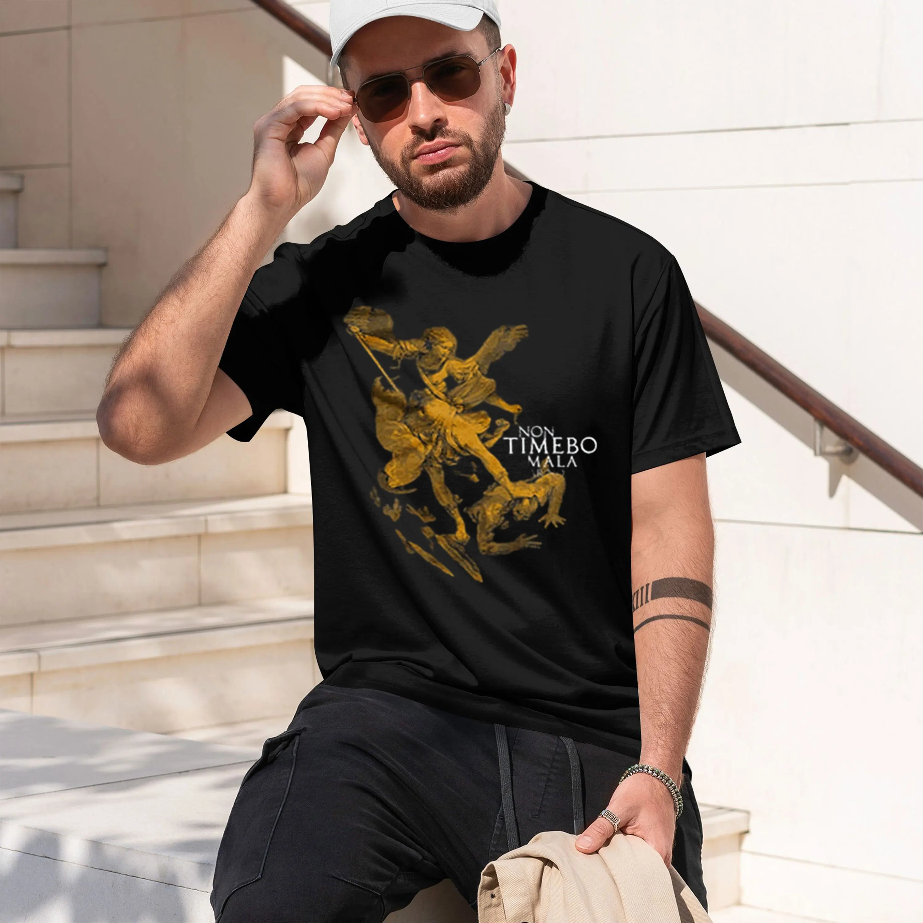 The Arangel St. Is The Protector Saint of s, Paratroopers, and Offers T-Shirt. Premium Shirt 2026 New Model Short-sleeve crewnec