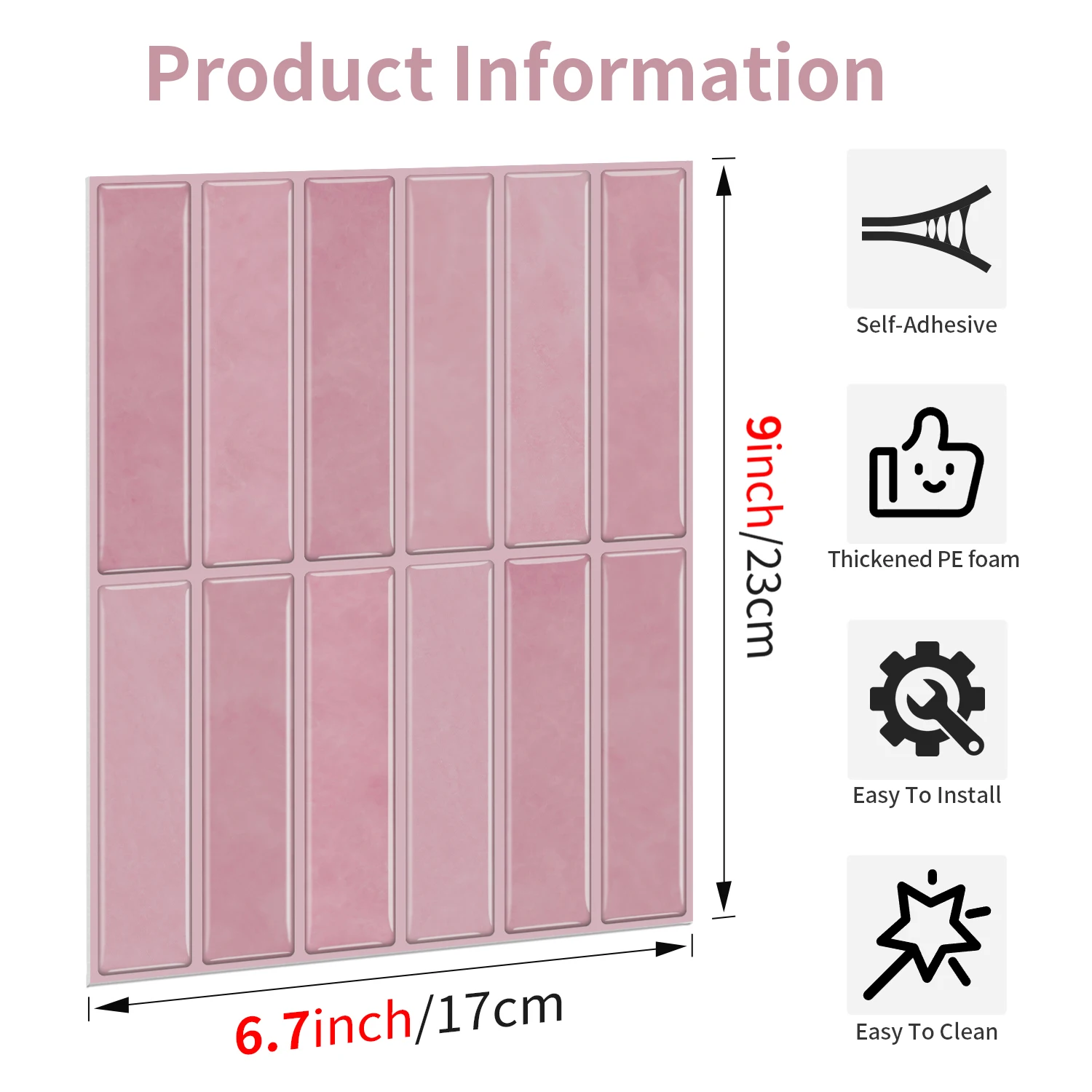 Self-adhesive tile decals, peel-and-stick tile stickers, splash-proof wall decor for kitchens and bathrooms, bedroom decor