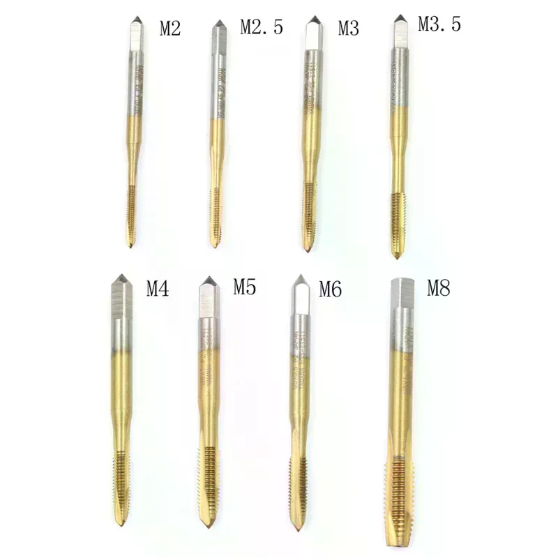 /TPz/M2/M2.5/M3/M3.5/M4/M5/M6/M8 HSS Metric Straight Flute Thread Screw Tap Plug Tap