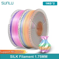 SUNLU 2KG SILK 3D Printing Filament 1.75MM 1KG Close To Silk Effect Smooth And Delicate More Tenacity Than PLA And PLAPLUS