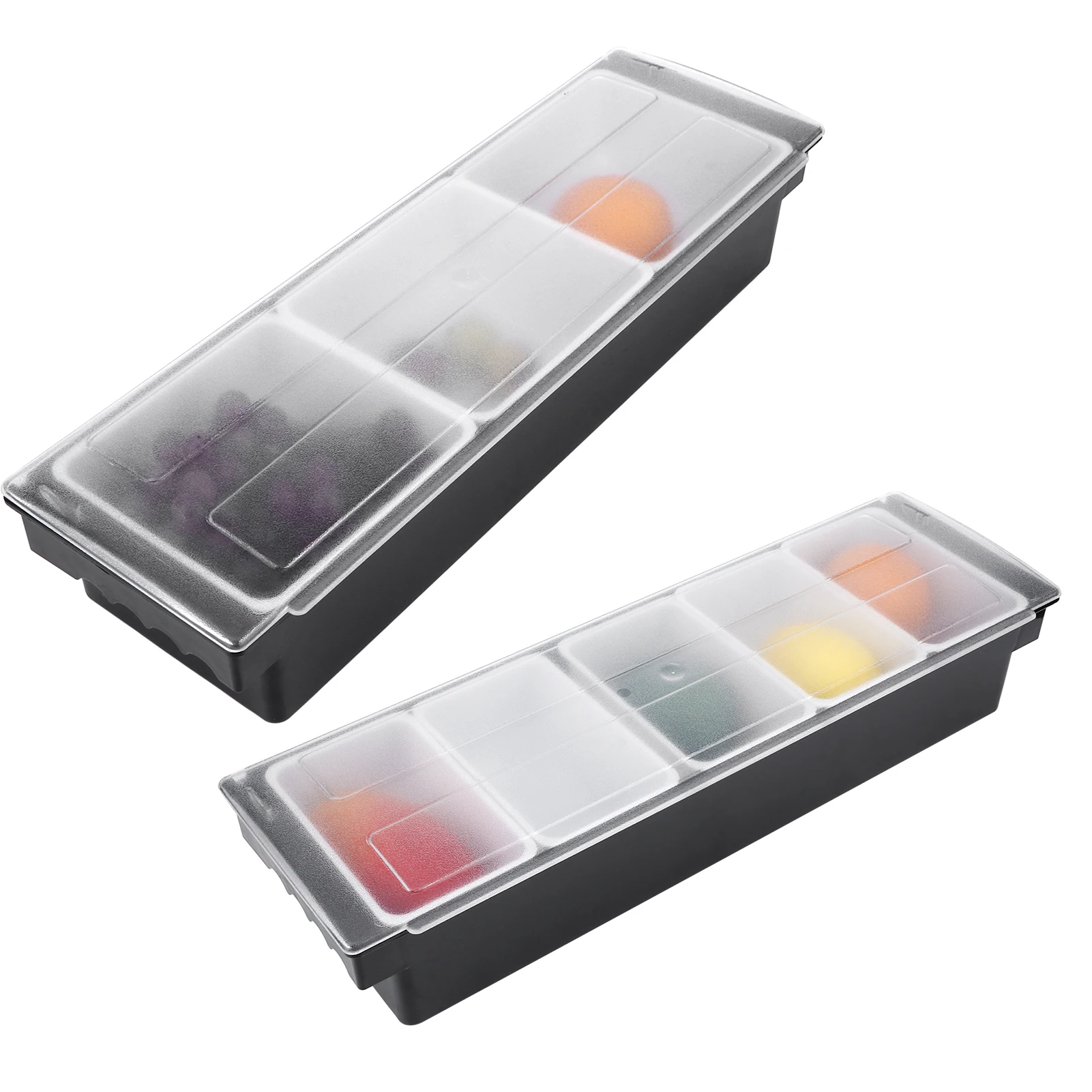 Seasoning Box with Lid Bar Condiment Holder Fruit Case Dispenser Milk Tea Shop Accessory for Snacks Spices Grains Coffee Beans