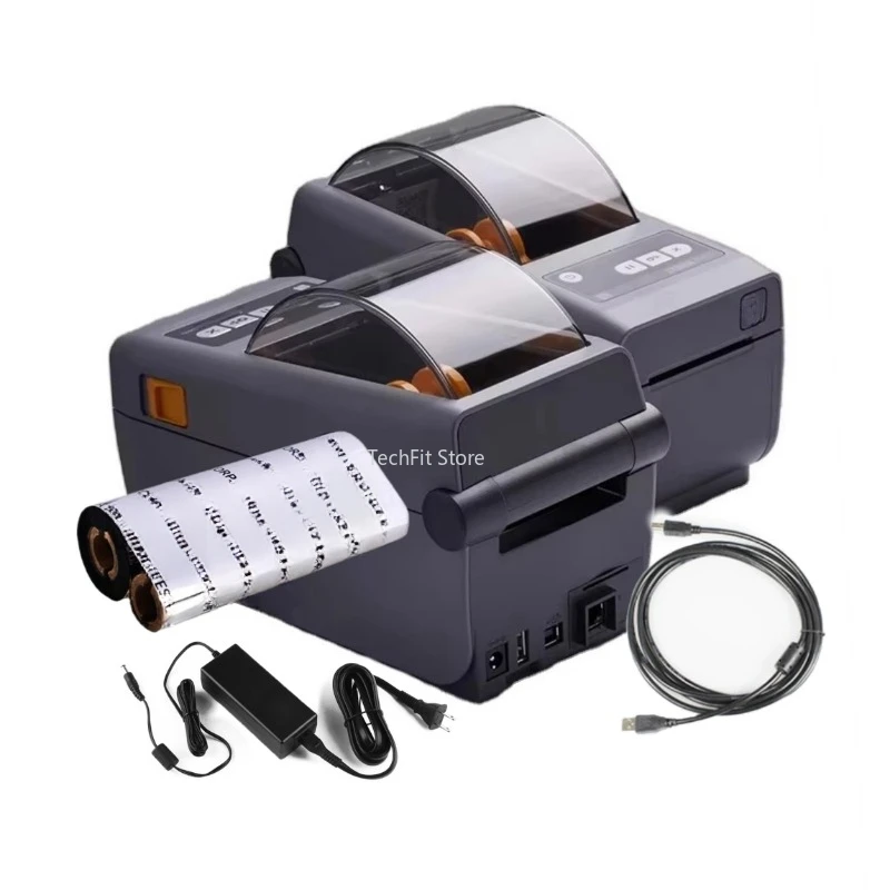 ZD411 2 بوصة نقل حراري أو ملصق حراري مباشر طابعة باركود سطح المكتب 600 ديسيبل متوحد الخواص USB #1