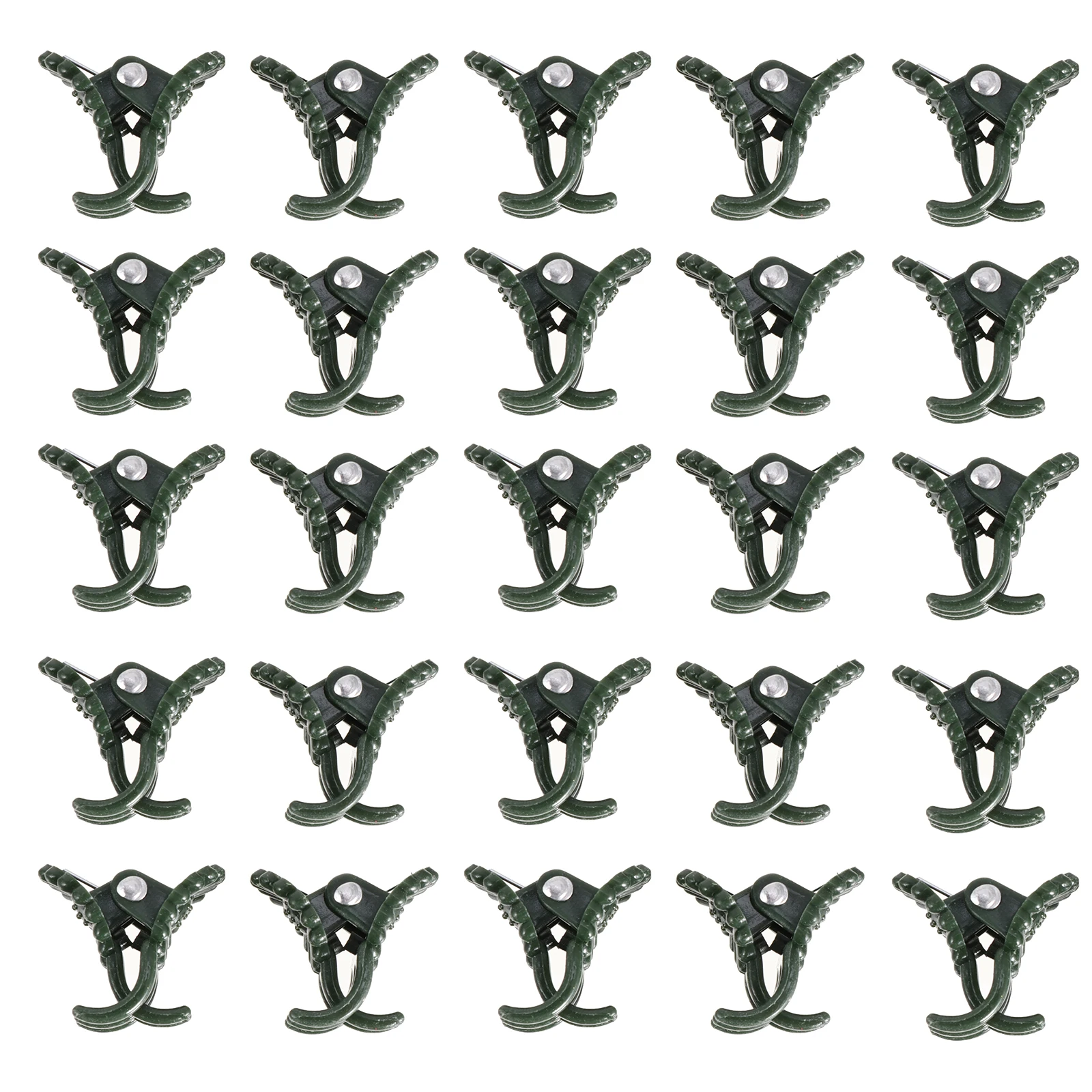 

100pcs Vine Clips Plant Fixing Support Garden Lattice Plastic Orchid Green Gardening Tools Reusable Weatherproof