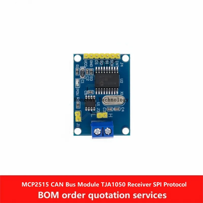 MCP2515 CAN bus module TJA1050 receiver SPI protocol 51 microcontroller program routines