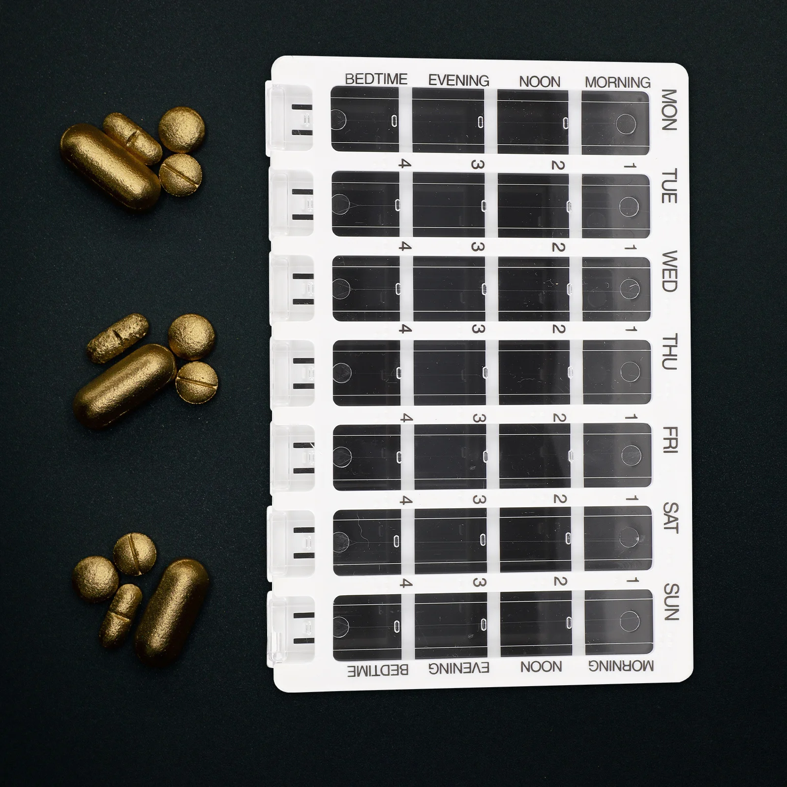 

1 шт. еженедельный органайзер для таблеток, коробка для хранения лекарств, 28 сеток, портативный дорожный держатель для лекарств, пластиковый чехол, контейнер для хранения