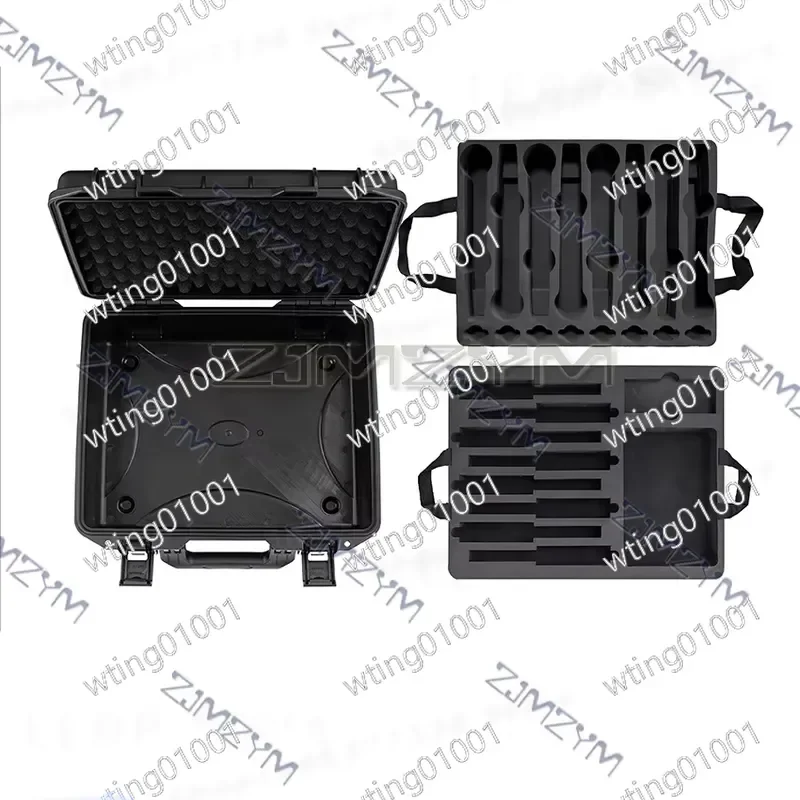 801 Combination Storage Box for 8 Microphones and 8 Waist Packs Double Layer Performance Suitcase