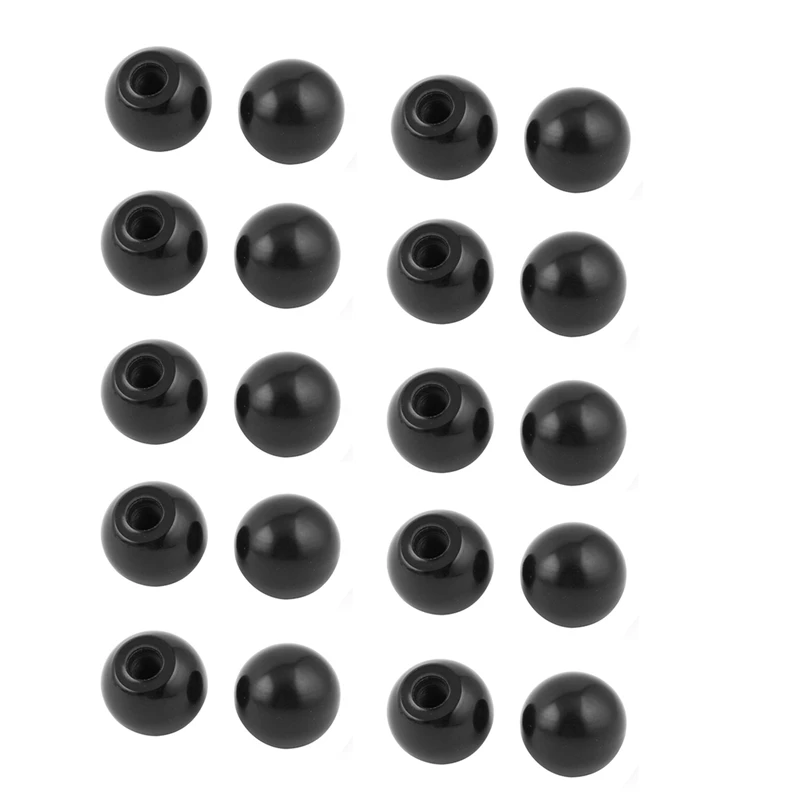 

20 Pieces 32Mm High 35Mm Dmr M10 Threaded Plastic Ball Knob Ball Handle