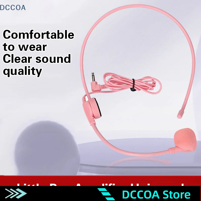 

1Pcs 3.5MM Headworn Wired Microphone Headset Voice Amplifier Speaker Clear Sound Mic For Conference Guide Speech Teacher