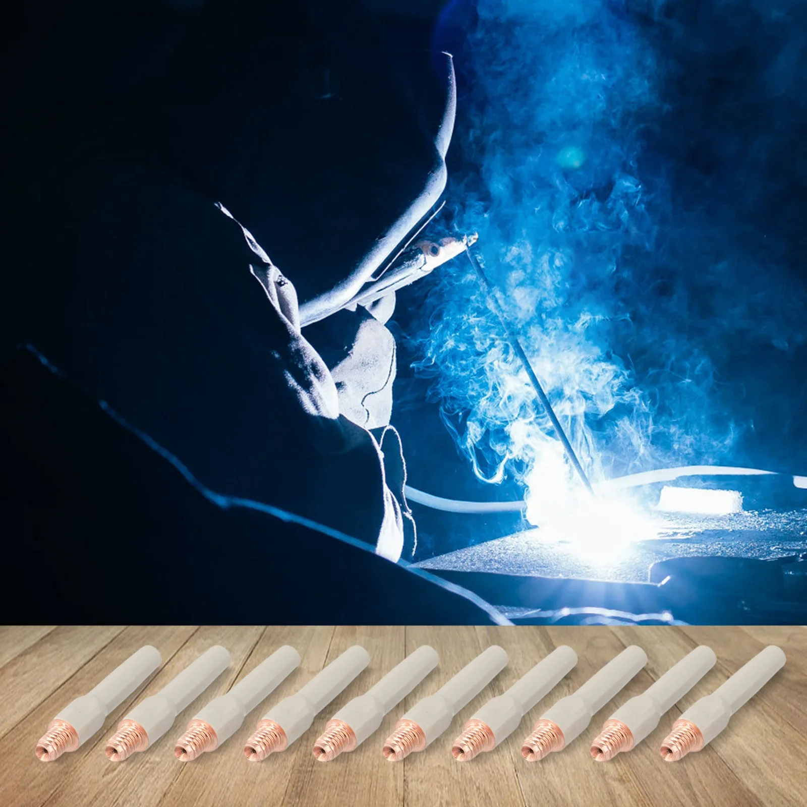 Experience Enhanced Control with These NonStick Coating Welding Tips Set of 10 Designed for Use on a For 15AK For MIG Torch