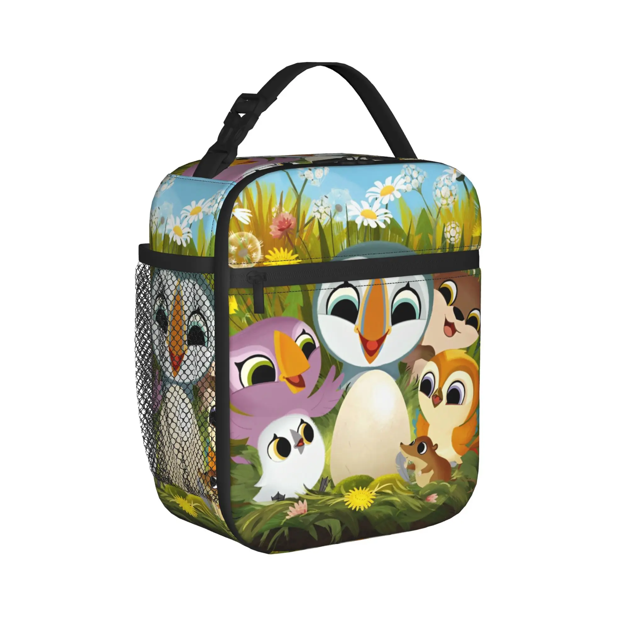 Puffin Rock Puffin Rock and New Friends Insulated Lunch Bags Thermal Bag Reusable,Lunch Container  Large Tote Lunch Box Food Bag