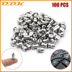 100x Wheel Tire Spikes Metal Studs Lugs Screw Winter Snow Ice Anti-Slip For Car Motorcycle SUV ATV Truck 7.7x10mm JX8-10-2 W-15