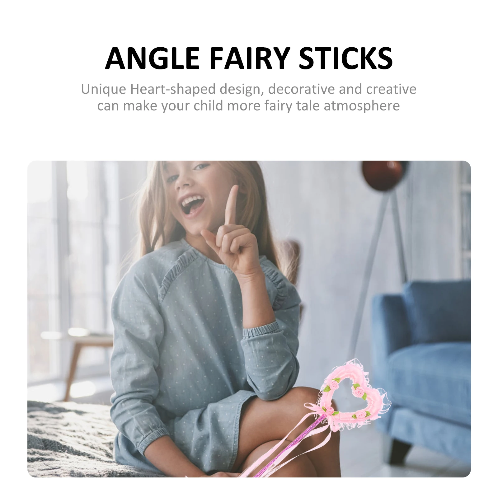 

4pcs Wand Heart-Shaped Heart-Shaped Fairy Wands Playthings Stage Performance Props Glitter Wand Party Cosplay