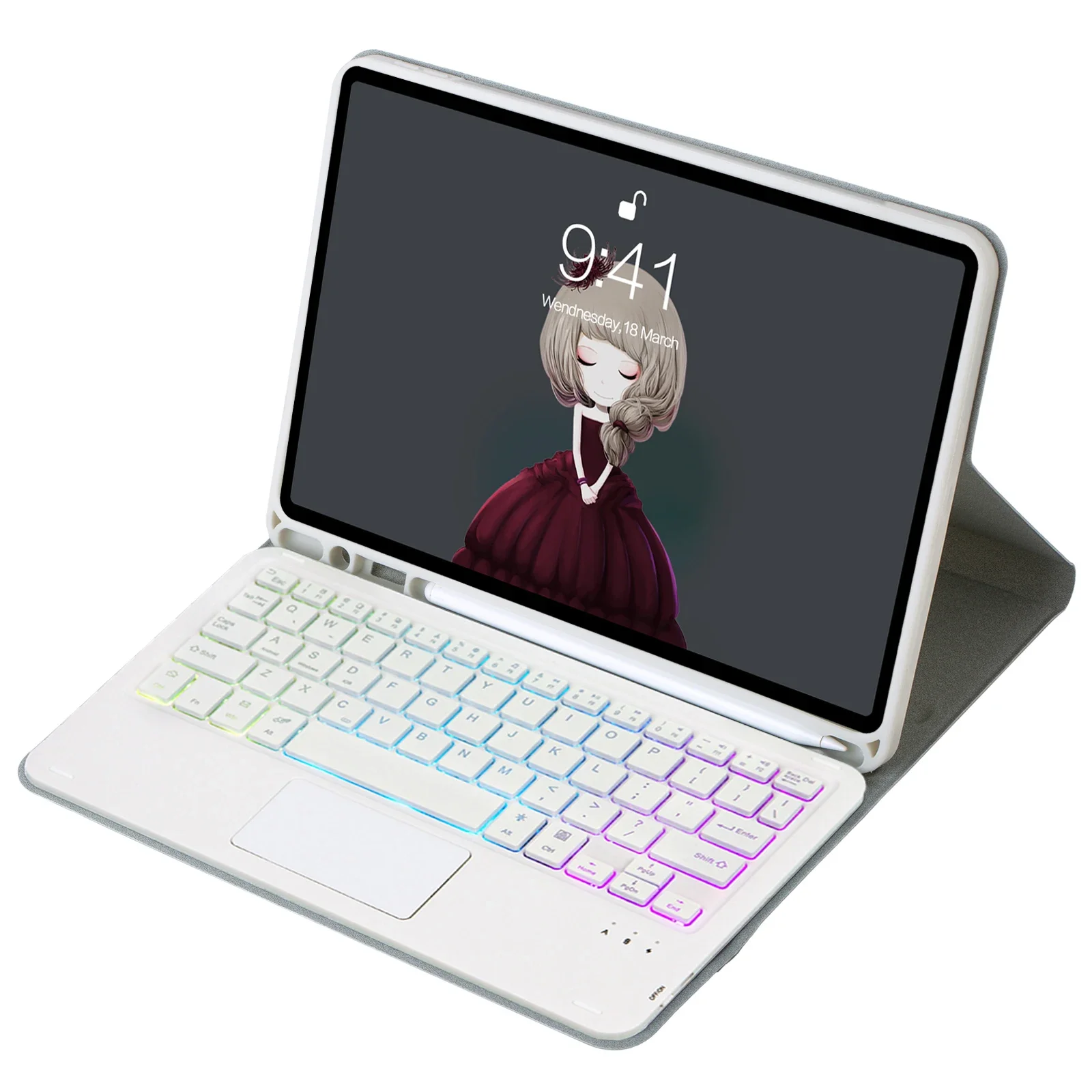 2025 New Touch Backlight Keyboard Case for IPad 11th A16 2025 Coque 10th Air 9 8 7 6 5 Th Air 7 11 13 M3 2025 Funda Tablet Cover