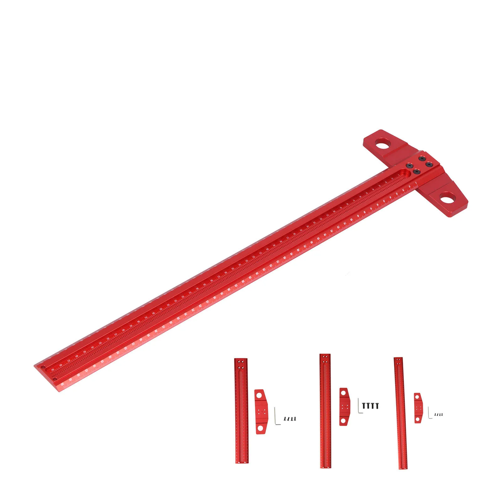 T Right Angle Ruler T Type  Ruler Right Angle Scribe Aluminum Marking Gauge for Glass Woodworking T Type Measuring Tool