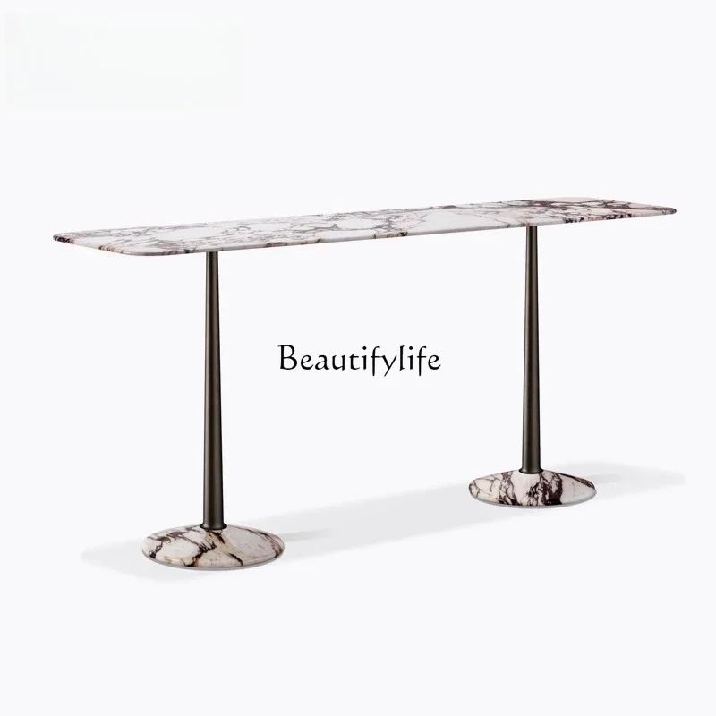 

FG28Modern simple entrance table Office reception desk Light luxury marble entrance table