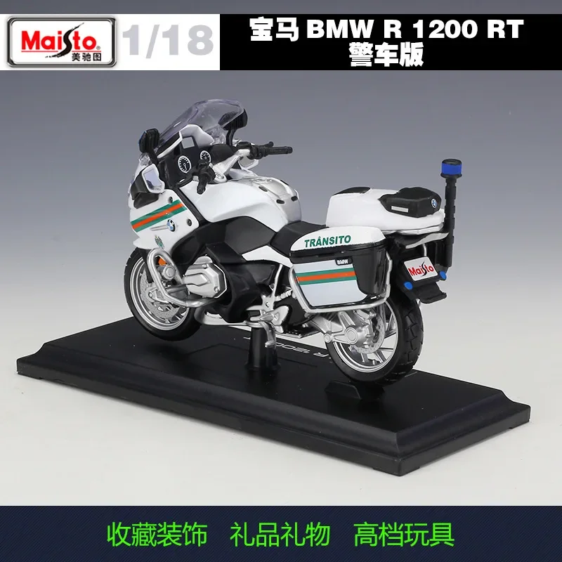 Maisto 1:18 BMW R1200 RT Police Motorcycle Alloy Metal Motorbike Road Racing Model B375