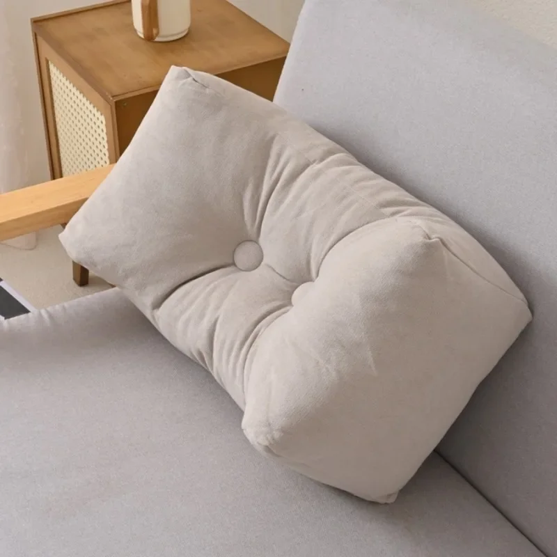 2026 New Japanese Minimalist Thickened Cushion Bedside Pillow Office Car Chair Lumbar Support Waist Rest Good Product Nap Pillow