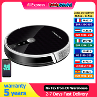 LIECTROUX C30B Robot Vacuum Cleaner AI Map Navigation,Smart Partition,WiFi App,6000Pa Suction,Dry and Wet Mopping,Disinfection