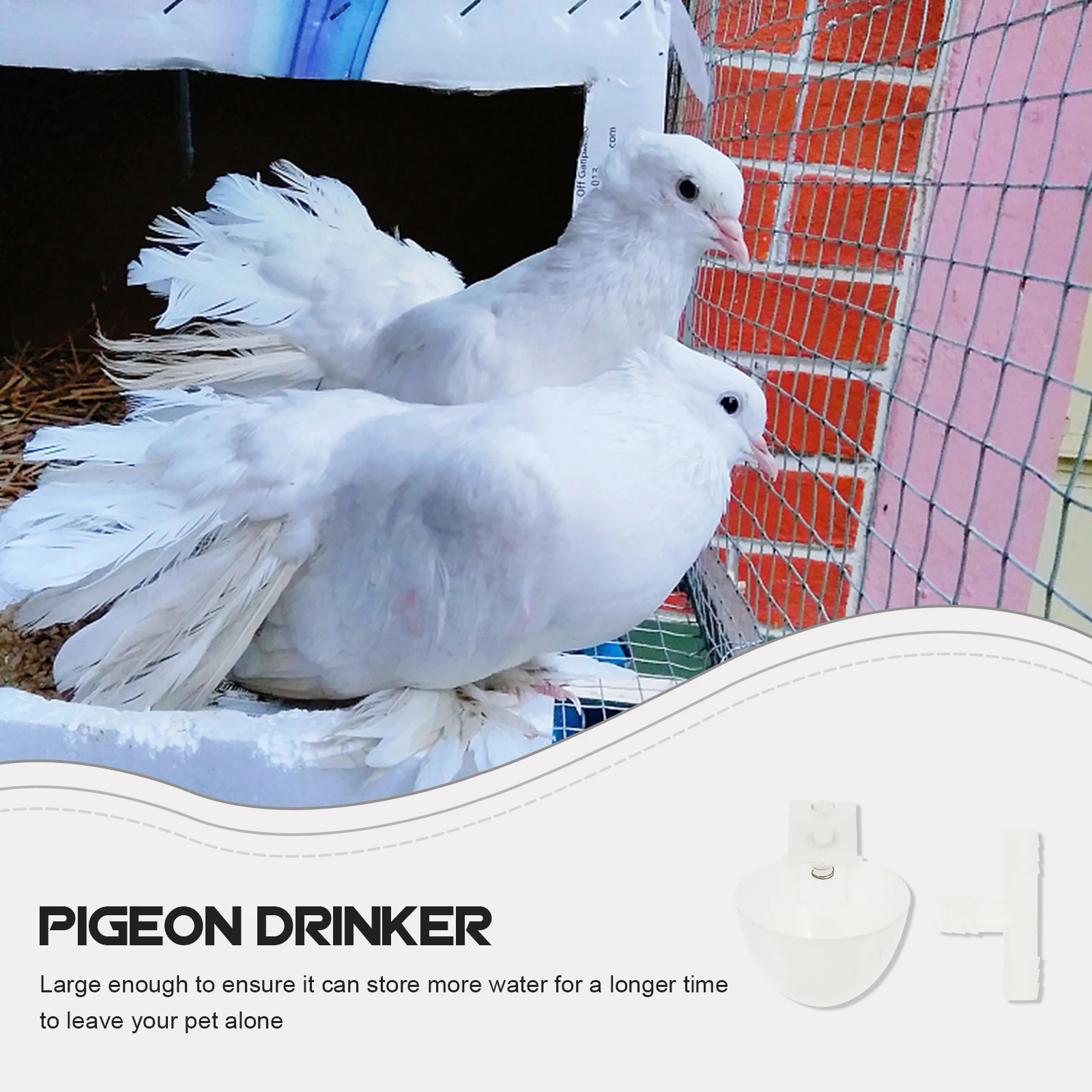 

1Set Pigeon Water Drinker Large Capacity Durable Water Dispenser Automatic Feeder Supplies Pigeon Supplies