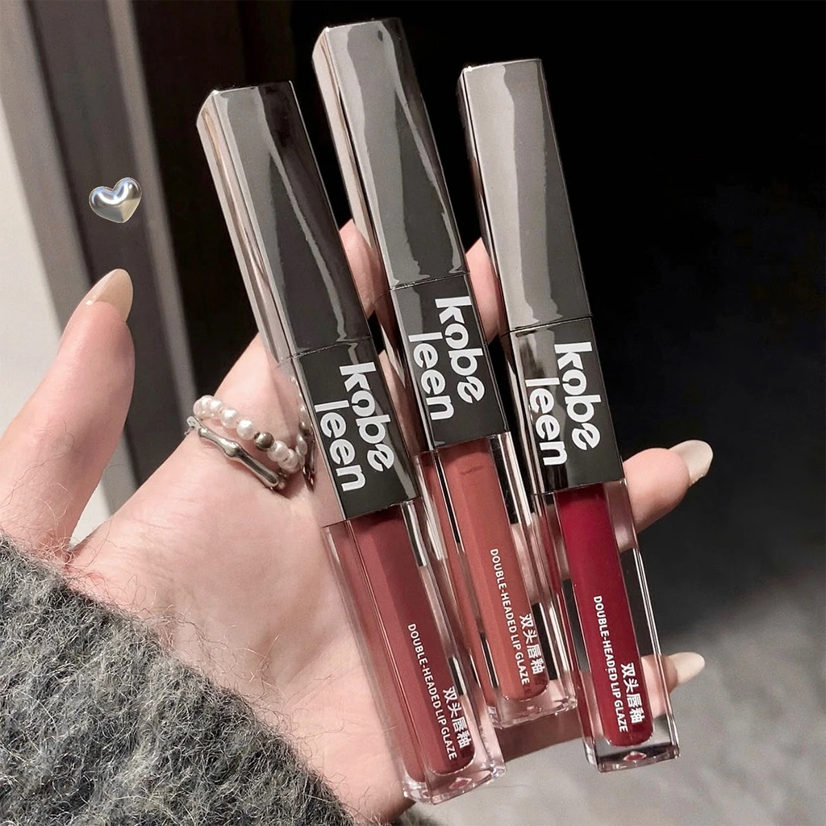 コベリーン ダブルヘッド リップグレイズ マットリップマッド クリアガラス ドッジングリップ ドライウォーター保湿ミラーリップグレイズ