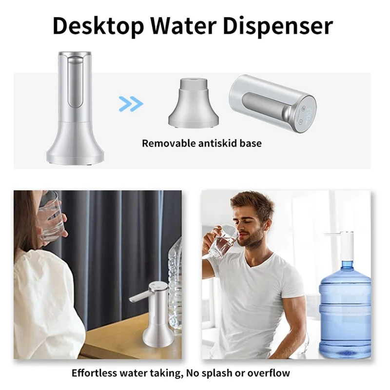 이중 목적 데스크탑 물병 디스펜서, 전기 물병 펌프, 자동 측정, 1 개