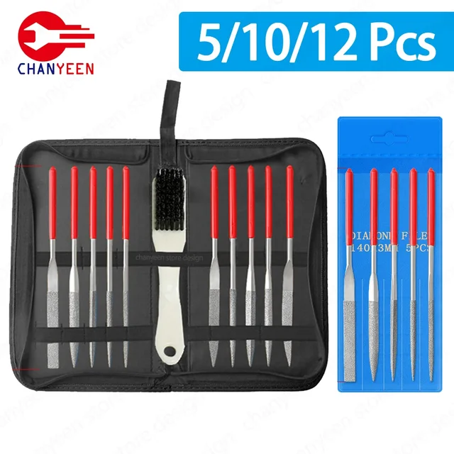 Diamond Mini Needle File Set for Carpentry Jewelry Stone Glass Metal Ceramic Polish Carving DIY Craft Woodworking Hand Tools Diamond Mini Needle File Set for Carpentry Jewelry Stone Glass Metal Ceramic Polish Carving DIY Craft Woodworking Hand Tools