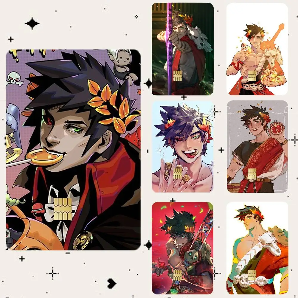 H-Hades Zagreus HD Waterproof Card Skins Protective Stickers for Credit Bank Game Cards