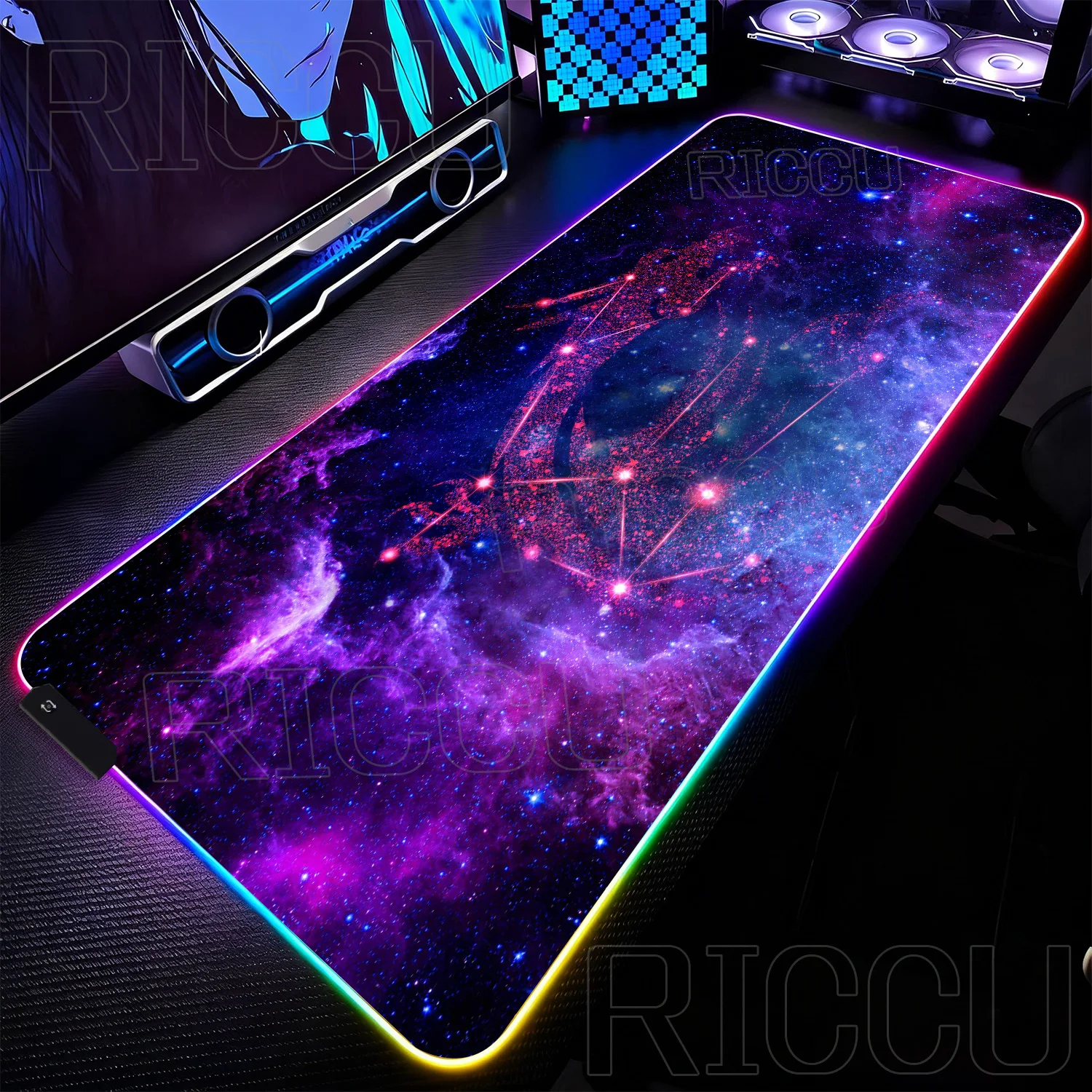 

RGB XXL HD Esports PC accessories MSI Game Mouse Pad Gaming Computer Gamer Rubber LED Mousepad maximum size 500x1000mm Desk Mat