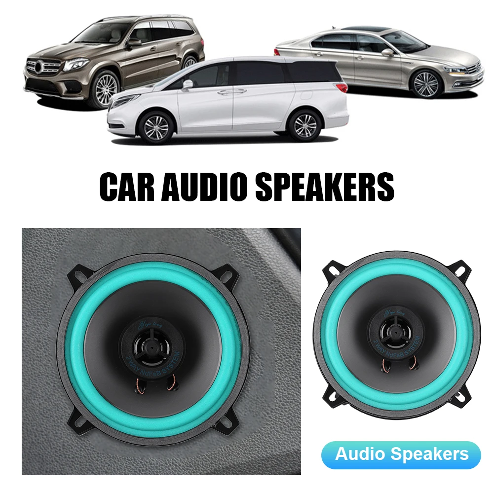 2Pcs 4/5/6inch 100W/160W 2-Way Universal Automotive Vehicle Door Audio Music Stereo Subwoofer Full Range Car Speakers