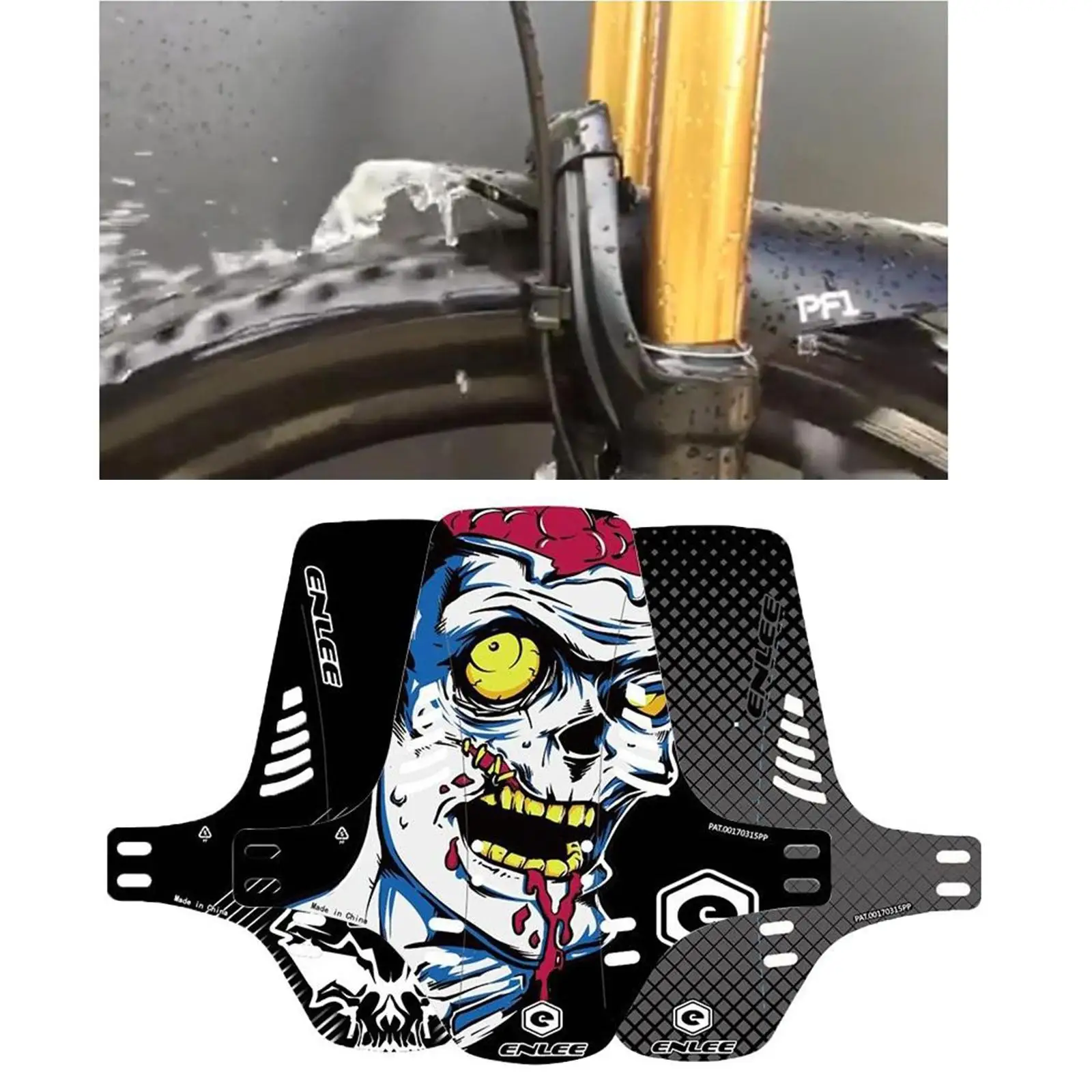 Durable Bike Mudguard Front Rear Fender Zip Tie Mount Downhill Wheel Adjustable Flexible 26