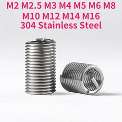 M2 M2.5 M3 M4 M5 M6 M8 M10 M12 M14 M16 304 Stainless Steel Wire Screw Sleeve Thread Repair Wire Thread Insert