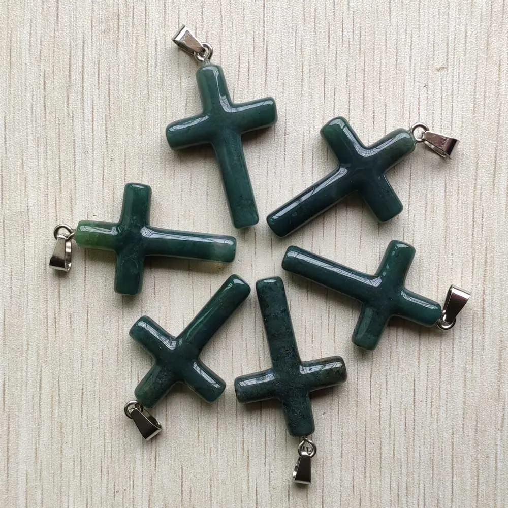 

Natural india Agate Fashion good quality cross pendants Charm for necklaces jewelry making wholesale 6pcs/lot free shipping