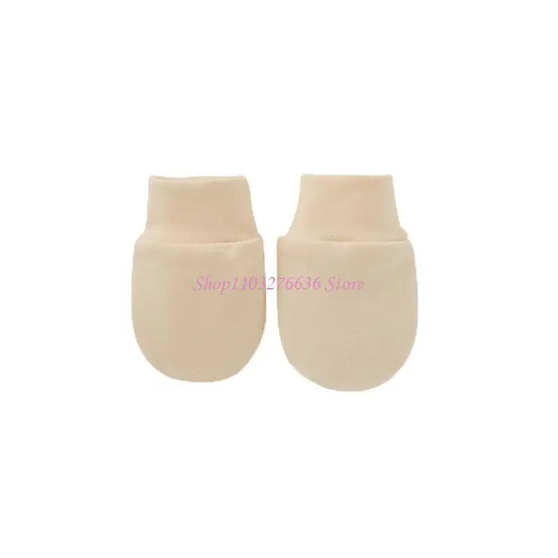 R6FD Baby Anti-Kratz-Handschuhe aus weicher Baumwolle, Handsocken für Neugeborene zum Schutz der Hände – Detail 9