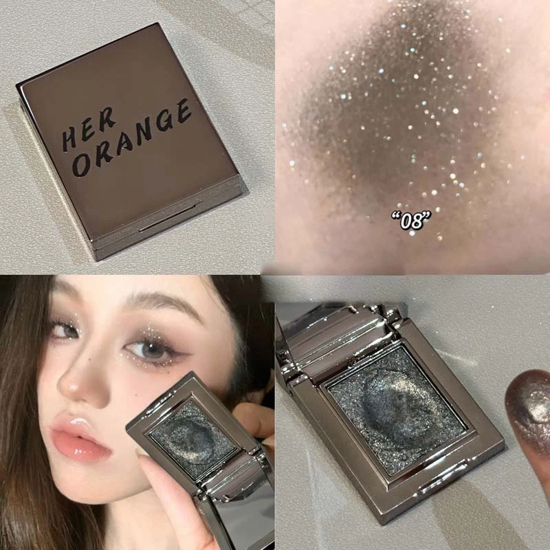 Chameleon donkergroen oogschaduwpalet met sprankelende parelmoer aardappeltextuur Eenvoudig aan te brengen verhelderende make-upkit Nieuw